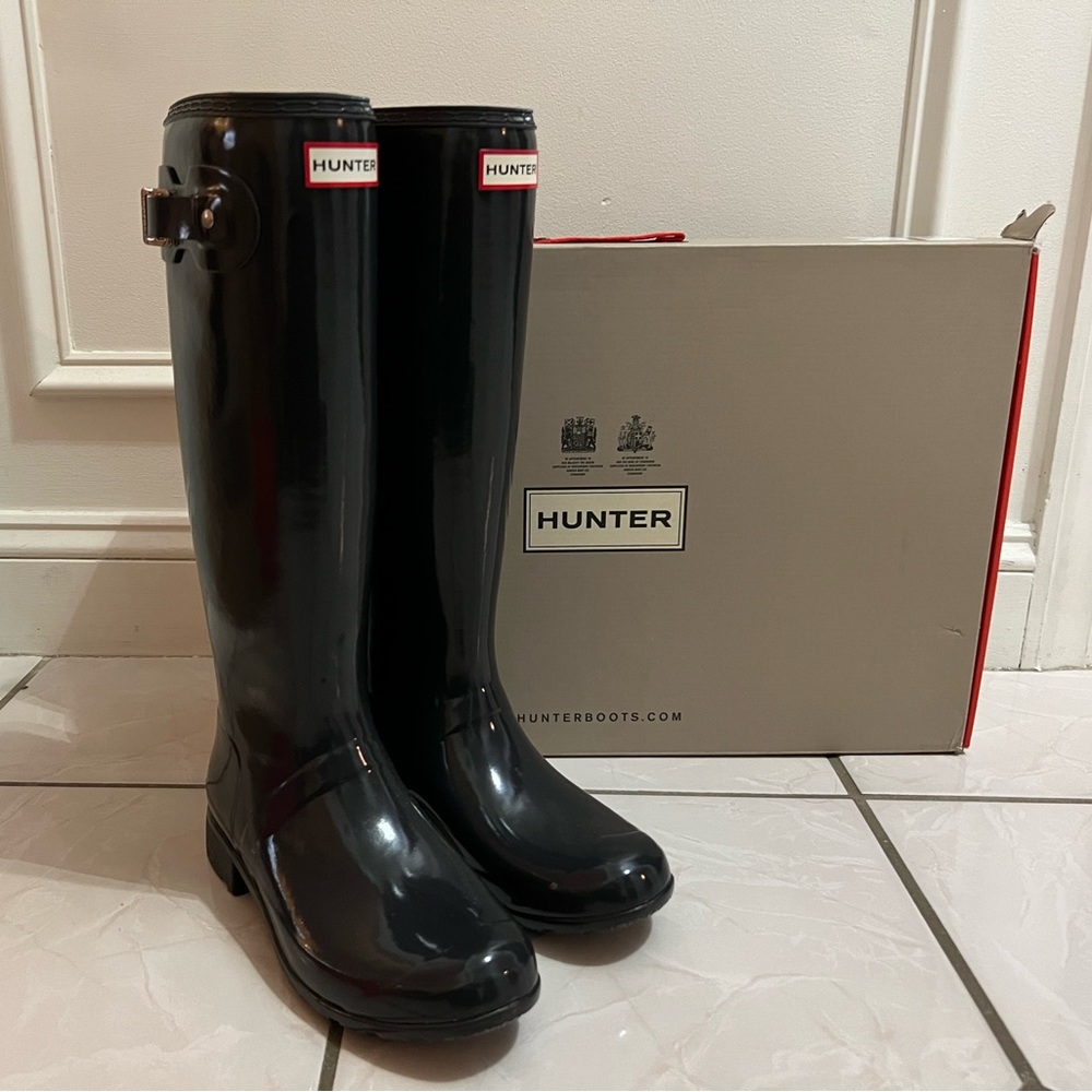 Hunter Tall Black Rain Boots